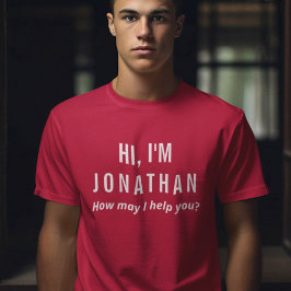 名パーソナライズされた前付きスタッフ制服Tシャツ Tシャツ