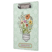 名パーソナライズされた前前向きの考え感動的 クリップボード (左)