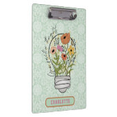 名パーソナライズされた前前向きの考え感動的 クリップボード (右)