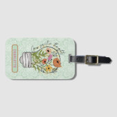 名パーソナライズされた前前向きの考え感動的 ラゲッジタグ (正面横)