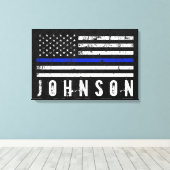 名パーソナライズされた前動揺して交旗 キャンバスプリント (インサイチュ (ウッドフロア))