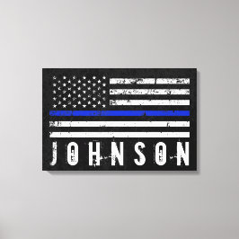 名パーソナライズされた前動揺して交旗 キャンバスプリント