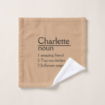 名パーソナライズされた前定義タオル