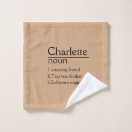 名パーソナライズされた前定義タオル ウォッシュタオル