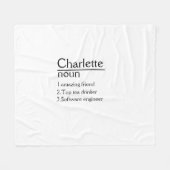 名パーソナライズされた前定義フリースブランケット フリースブランケット (正面(横))