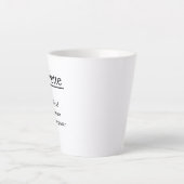 名パーソナライズされた前定義ホワイトマグ カフェラテマグ (正面)