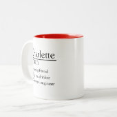 名パーソナライズされた前定義ホワイトマグ ツートーンマグカップ (正面左)