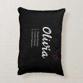 名パーソナライズされた前定義 アクセントクッション (裏面(縦))