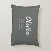 名パーソナライズされた前定義 アクセントクッション (裏面(縦))