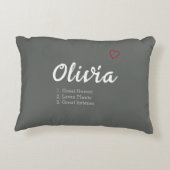名パーソナライズされた前定義 アクセントクッション (裏面)