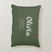 名パーソナライズされた前定義 アクセントクッション (裏面(縦))