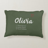 名パーソナライズされた前定義 アクセントクッション (裏面)