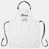 名パーソナライズされた前定義 エプロン (正面)
