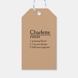 名パーソナライズされた前定義 ギフトタグ