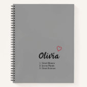 名パーソナライズされた前定義 ノートブック (正面)