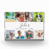 名パーソナライズされた前年まだコラージュ8 フォトブロック (正面)