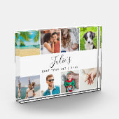 名パーソナライズされた前年まだコラージュ8 フォトブロック (左)