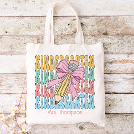 名パーソナライズされた前幼稚園先生カスタム トートバッグ