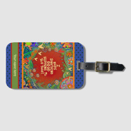 名パーソナライズされた前引用文フローラハート名前をカスタムする ラゲッジタグ