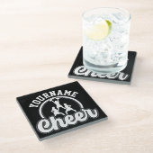 名パーソナライズされた前応援チーム大学チアリーダー ガラスコースター (アングル)