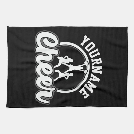 名パーソナライズされた前応援チーム大学チアリーダー キッチンタオル (横)