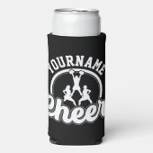 名パーソナライズされた前応援チーム大学チアリーダー スリム缶クーラー (Seltzer正面)