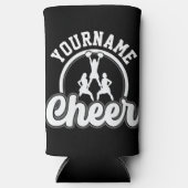 名パーソナライズされた前応援チーム大学チアリーダー スリム缶クーラー (正面)