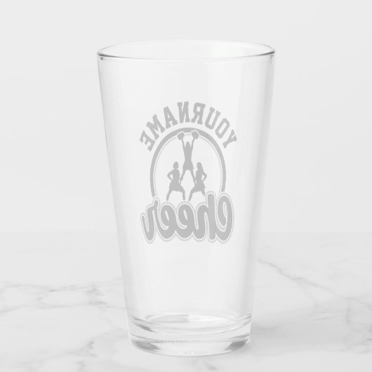 名パーソナライズされた前応援チーム大学チアリーダー タンブラーグラス (裏面)