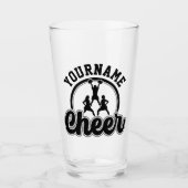 名パーソナライズされた前応援チーム大学チアリーダー タンブラーグラス (正面)