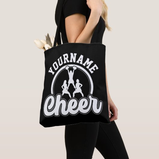 名パーソナライズされた前応援チーム大学チアリーダー トートバッグ (クローズアップ)