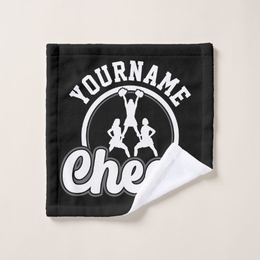 名パーソナライズされた前応援チーム大学チアリーダー バスタオルセット (ウォッシュタオル)