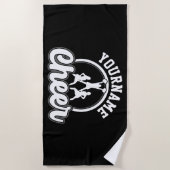 名パーソナライズされた前応援チーム大学チアリーダー ビーチタオル (正面)