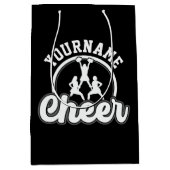 名パーソナライズされた前応援チーム大学チアリーダー ミディアムペーパーバッグ (正面)