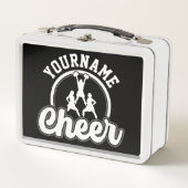 名パーソナライズされた前応援チーム大学チアリーダー メタルランチボックス (正面)