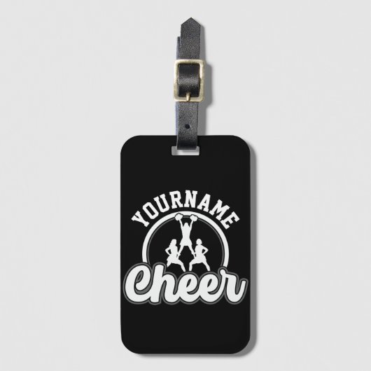 名パーソナライズされた前応援チーム大学チアリーダー ラゲッジタグ (正面縦)