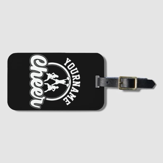 名パーソナライズされた前応援チーム大学チアリーダー ラゲッジタグ (正面横)