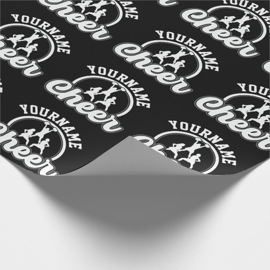 名パーソナライズされた前応援チーム大学チアリーダー ラッピングペーパー (角)