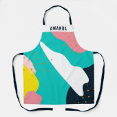 名パーソナライズされた前抽象芸術カラフルアーティスト エプロン (正面)