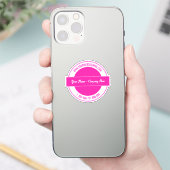 名パーソナライズされた前文字ステッカーカスタムの色 シール (スマートフォン)