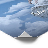 名パーソナライズされた前文字ムーンガールファンタジー ポスター (角)