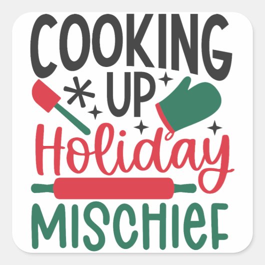 名パーソナライズされた前料理アップホリデーミシュ スクエアシール (正面)