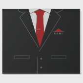 名パーソナライズされた前景品包装紙 ラッピングペーパー (フラット)