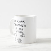 名パーソナライズされた前最高の叔母おもしろい茶 コーヒーマグカップ (正面左)