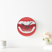 名パーソナライズされた前歯科医院口の待合室 ラウンド壁時計 (ホーム)