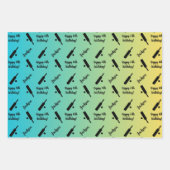 名パーソナライズされた前気持ちスポーツテーマクリケット ラッピングペーパーシート (正面3)