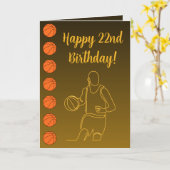 名パーソナライズされた前気持ちスポーツテーマバスケットボール カード (黄色い花)