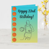 名パーソナライズされた前気持ちスポーツテーマバスケットボール カード (黄色い花)