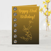 名パーソナライズされた前気持ちスポーツテーマバレーボール カード (黄色い花)