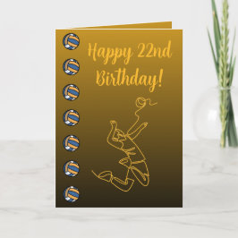 名パーソナライズされた前気持ちスポーツテーマバレーボール カード