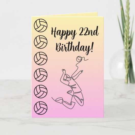 名パーソナライズされた前気持ちスポーツテーマバレーボール カード (正面)